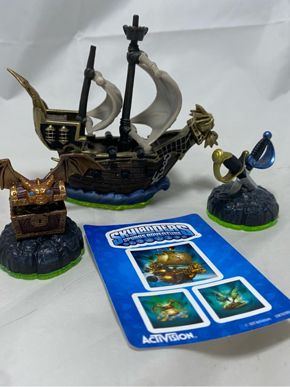 Skylanders LOT Pirate Seas Adventure Pack Items - Ghost Swords + Hidden Treasure